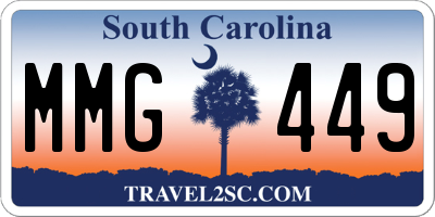 SC license plate MMG449