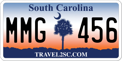 SC license plate MMG456