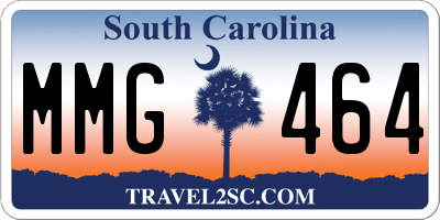 SC license plate MMG464