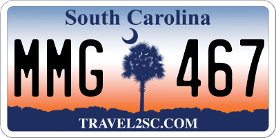 SC license plate MMG467