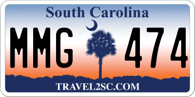 SC license plate MMG474