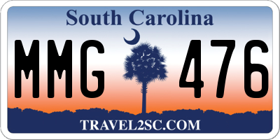 SC license plate MMG476