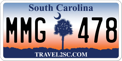 SC license plate MMG478