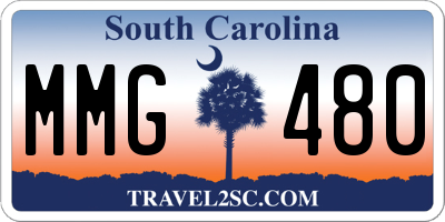 SC license plate MMG480