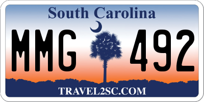SC license plate MMG492