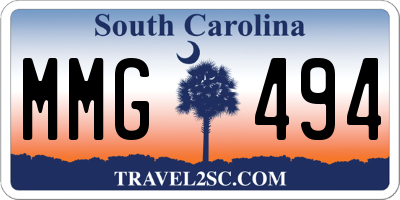 SC license plate MMG494