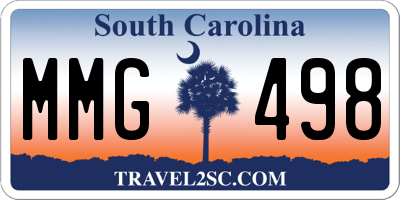 SC license plate MMG498