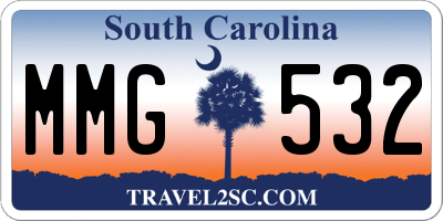 SC license plate MMG532