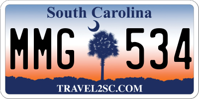 SC license plate MMG534