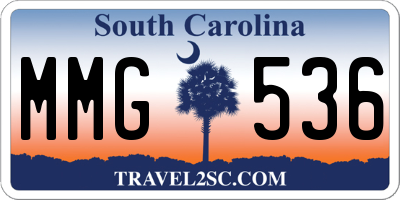 SC license plate MMG536