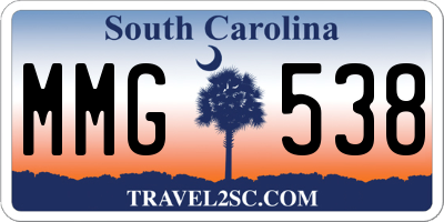 SC license plate MMG538