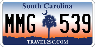SC license plate MMG539