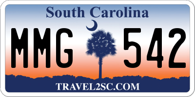 SC license plate MMG542