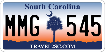 SC license plate MMG545