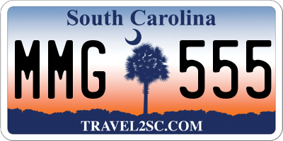 SC license plate MMG555