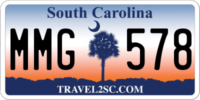 SC license plate MMG578