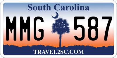 SC license plate MMG587