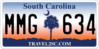 SC license plate MMG634