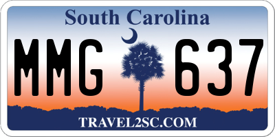 SC license plate MMG637