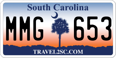 SC license plate MMG653
