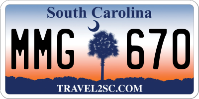 SC license plate MMG670