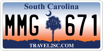 SC license plate MMG671
