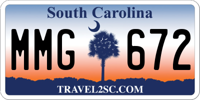 SC license plate MMG672