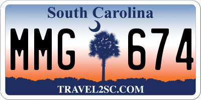 SC license plate MMG674