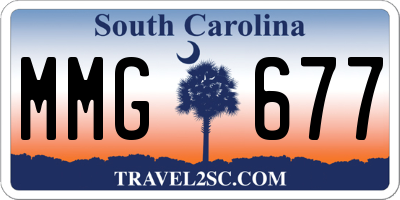 SC license plate MMG677