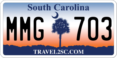 SC license plate MMG703