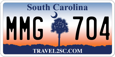 SC license plate MMG704