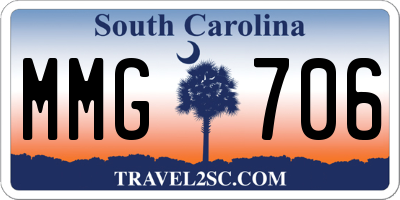 SC license plate MMG706