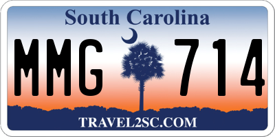 SC license plate MMG714