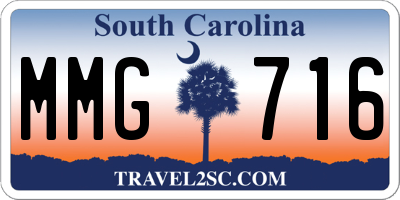 SC license plate MMG716