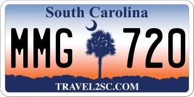 SC license plate MMG720