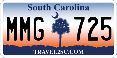 SC license plate MMG725
