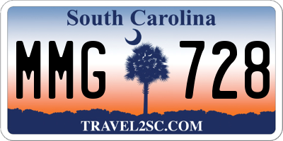 SC license plate MMG728