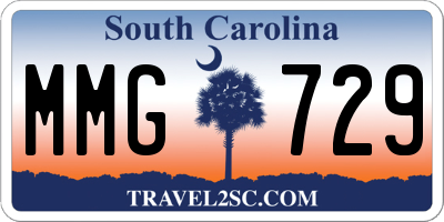 SC license plate MMG729