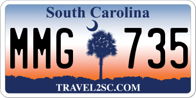 SC license plate MMG735
