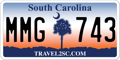 SC license plate MMG743