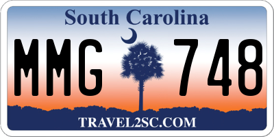 SC license plate MMG748