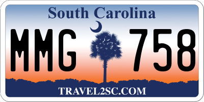 SC license plate MMG758