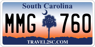 SC license plate MMG760