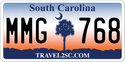 SC license plate MMG768