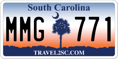 SC license plate MMG771