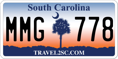 SC license plate MMG778