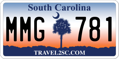 SC license plate MMG781