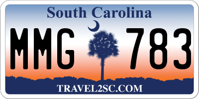 SC license plate MMG783