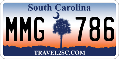 SC license plate MMG786