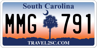 SC license plate MMG791